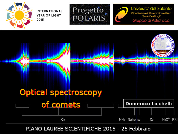 Progetto POLARIS - Spettroscopia comete