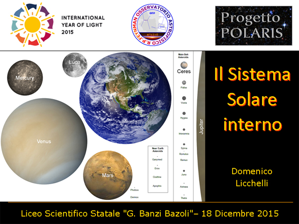 Progetto POLARIS - Sistema solare interno