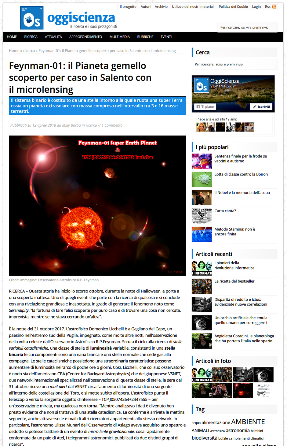 Feynman-01 Discovery of a bright microlensing event with planetary features towards the Taurus region: a super Earth planet