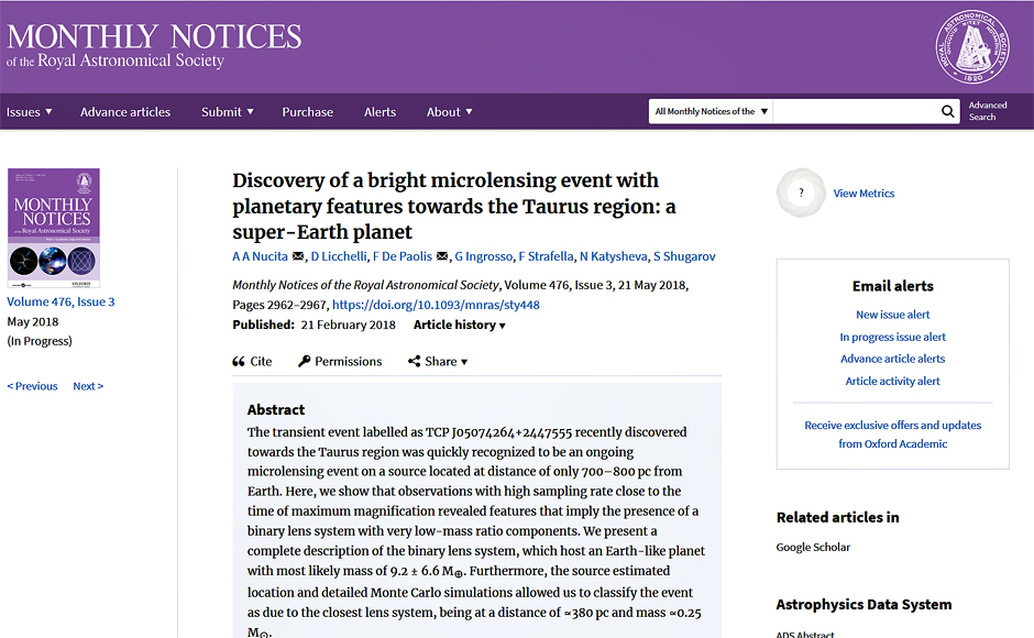 Feynman-01 Discovery of a bright microlensing event with planetary features towards the Taurus region: a super Earth planet