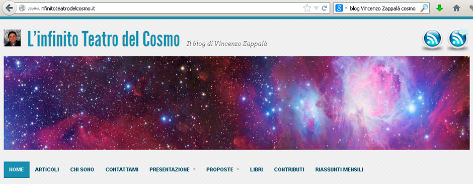 blog Vincenzo Zappalà infinito teatro del cosmo